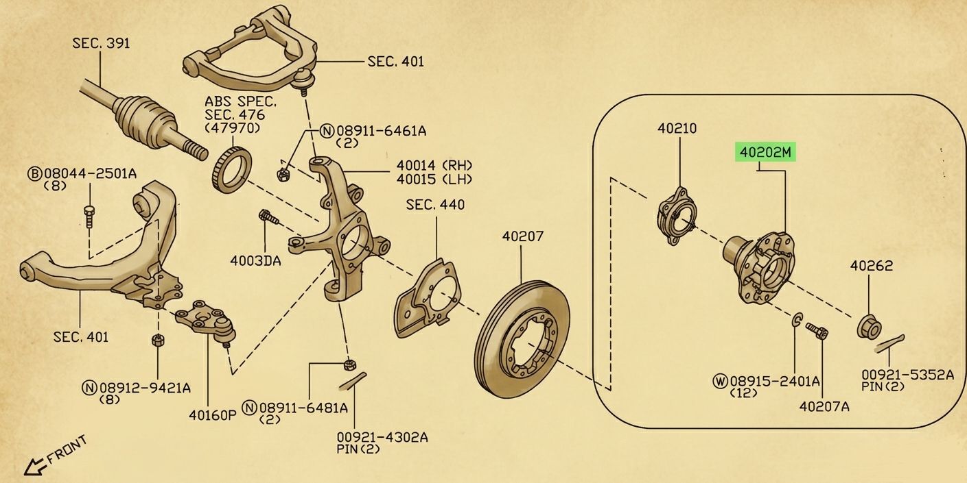 FRONT HUB ZD30DD SCH