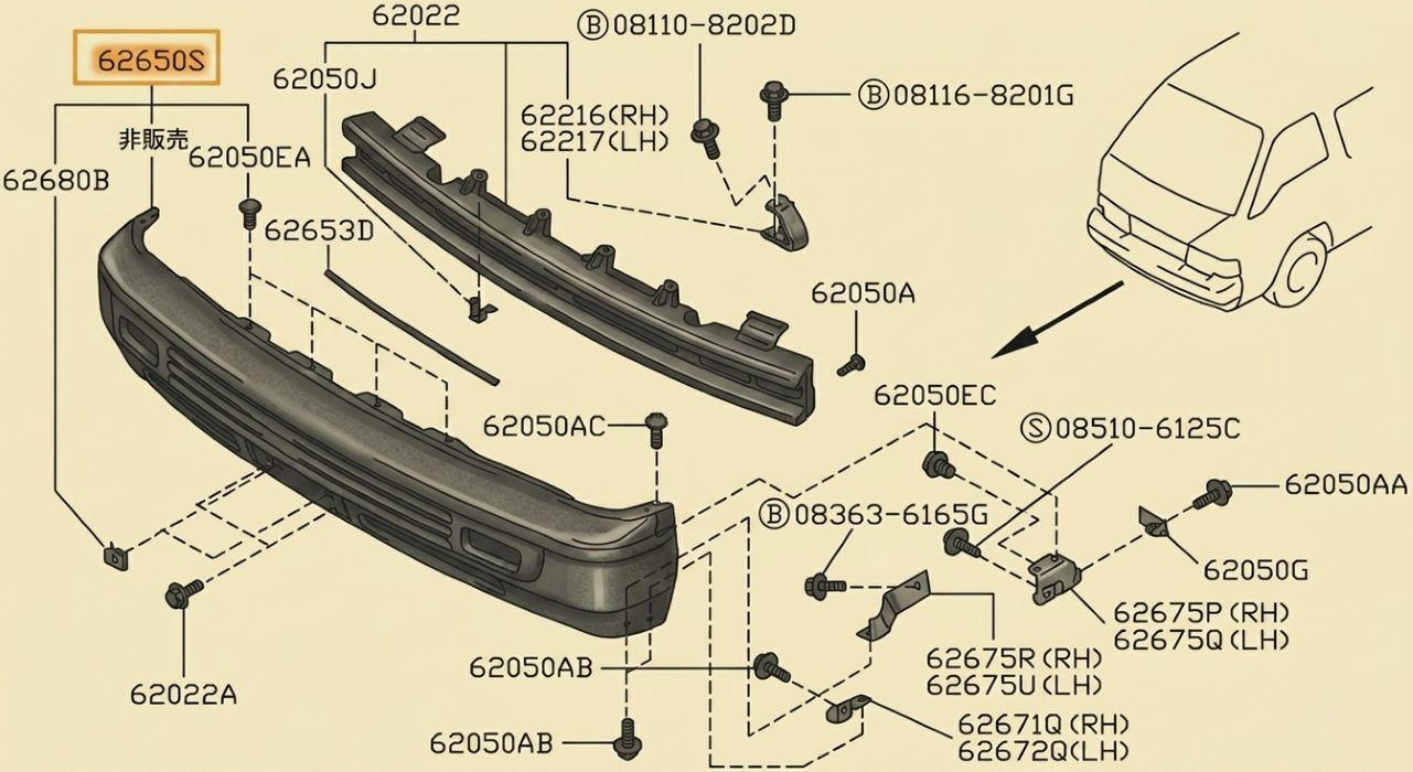 Front Bumper E24 Sc